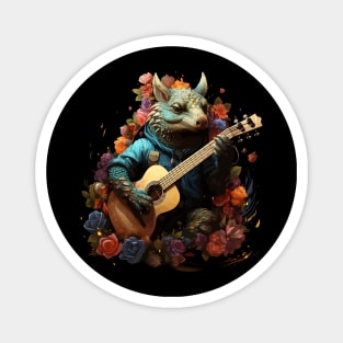 Armadillo Playing Guitar Magnet